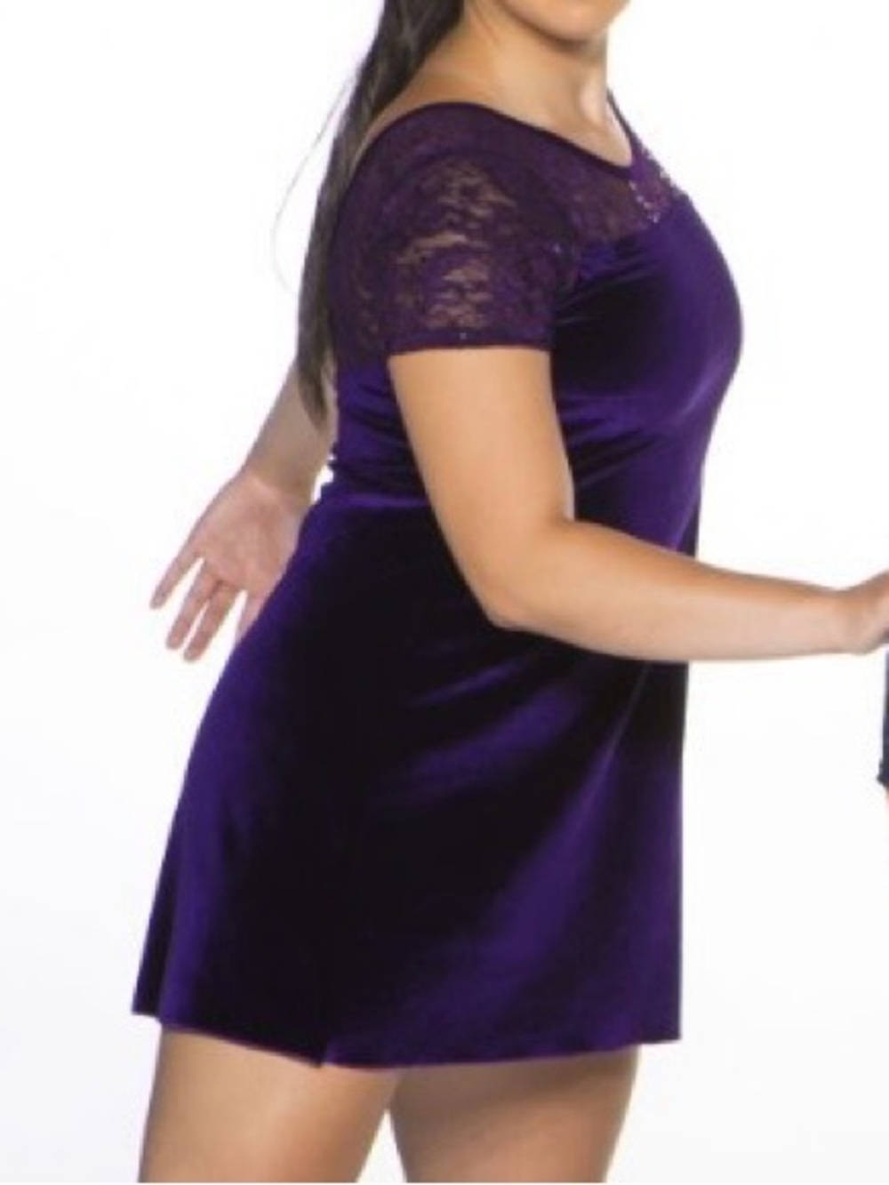 Jazzamatazz Purple Velvet Dress Dance Costume